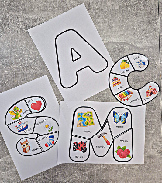 Literowe PUZZLE - poznajemy litery przez zabawę