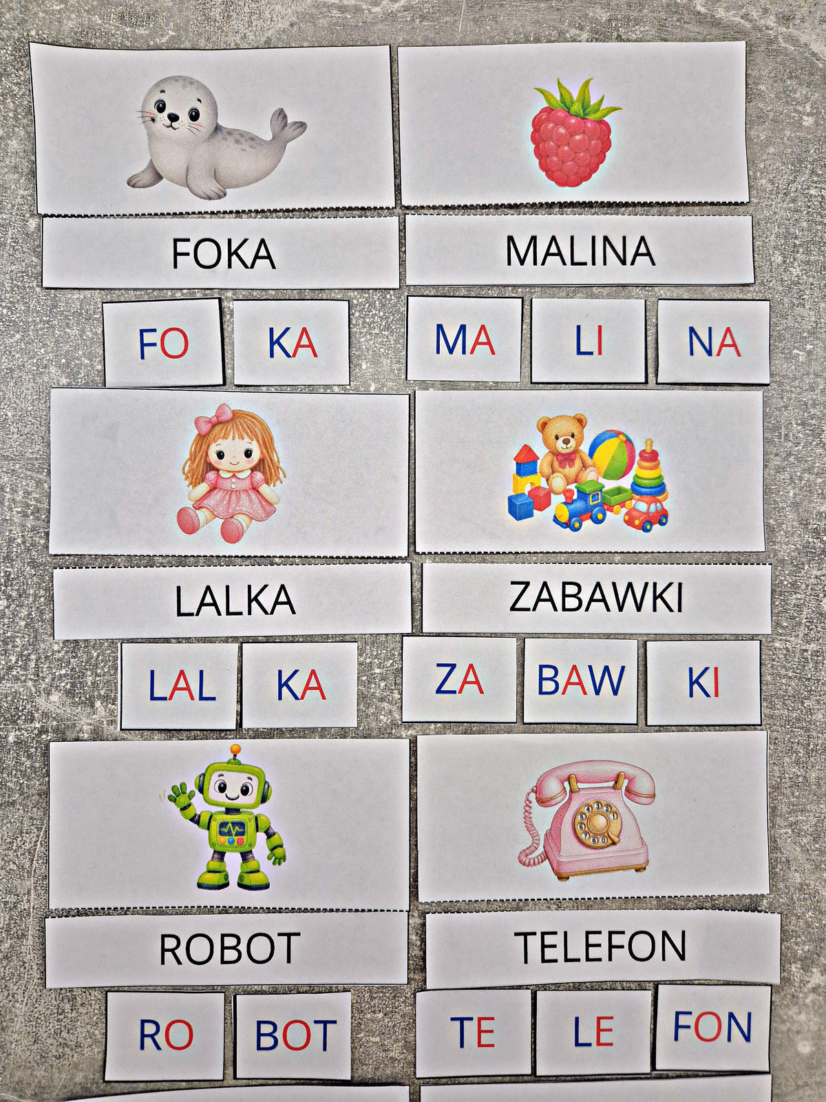 Sylabowe układanki- czytamy pierwsze słowa