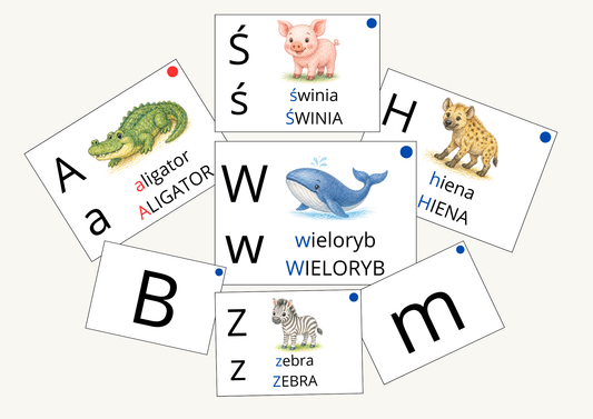 Zwierzęcy alfabet - poznajemy litery drukowane