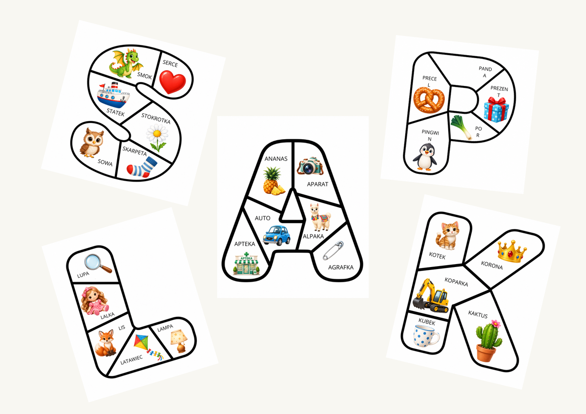 Literowe PUZZLE - poznajemy litery przez zabawę
